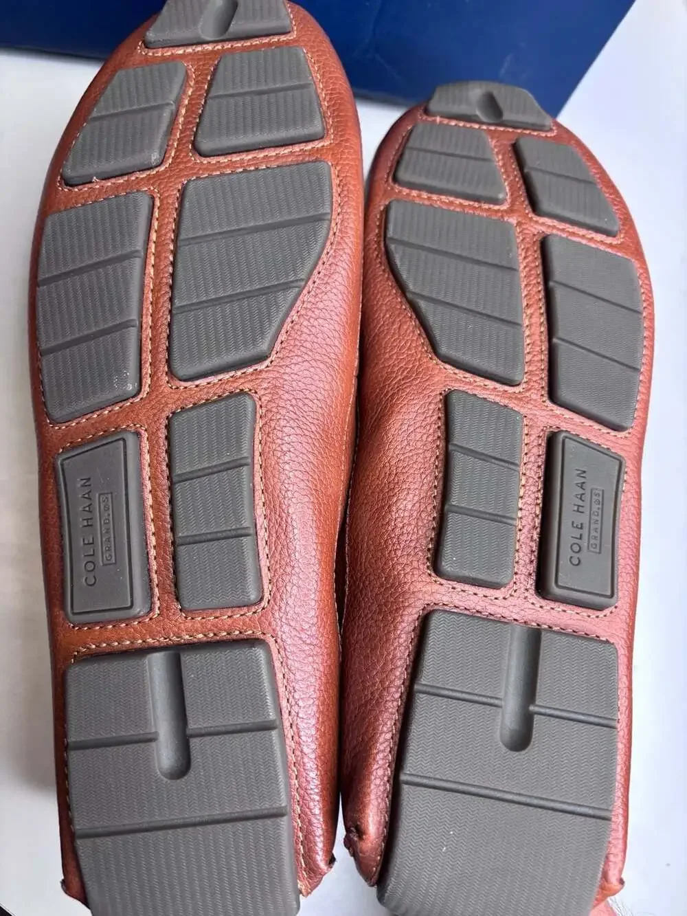 Cole Haan Men's Chestnut Brown Leather Penny Loafers